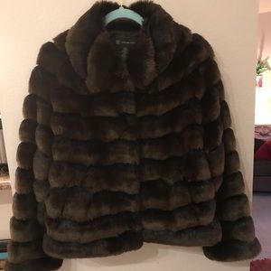 Faux fur jacket.